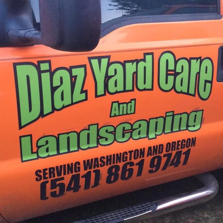 The Diaz Yard Care & Landscaping truck, serving Washington and Oregon